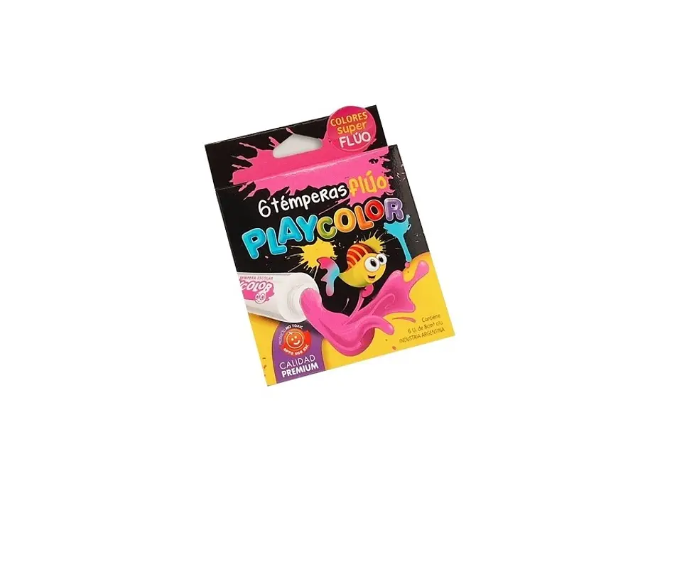 Tempera Playcolor X 6u. 8cc Fluo 1
