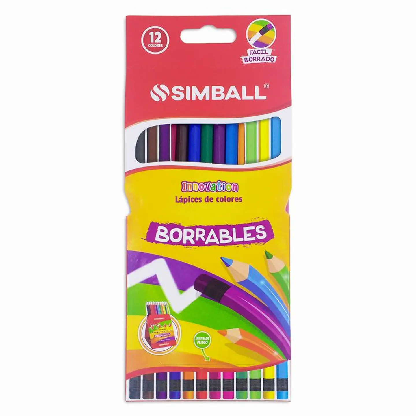 Lapiz Color Simball Innovation X12u. Largos Borrables 1