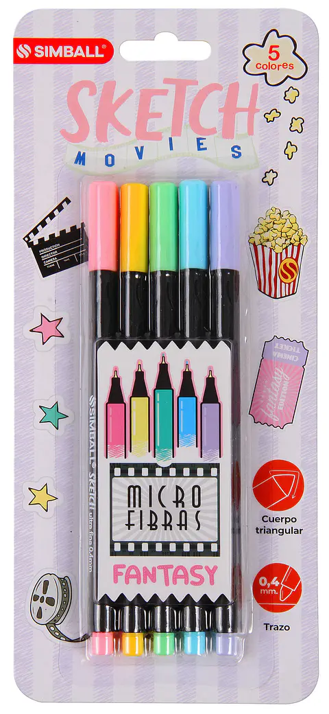 Microfibra Simball Sketch Fantasy 0.4mm Blister X5u