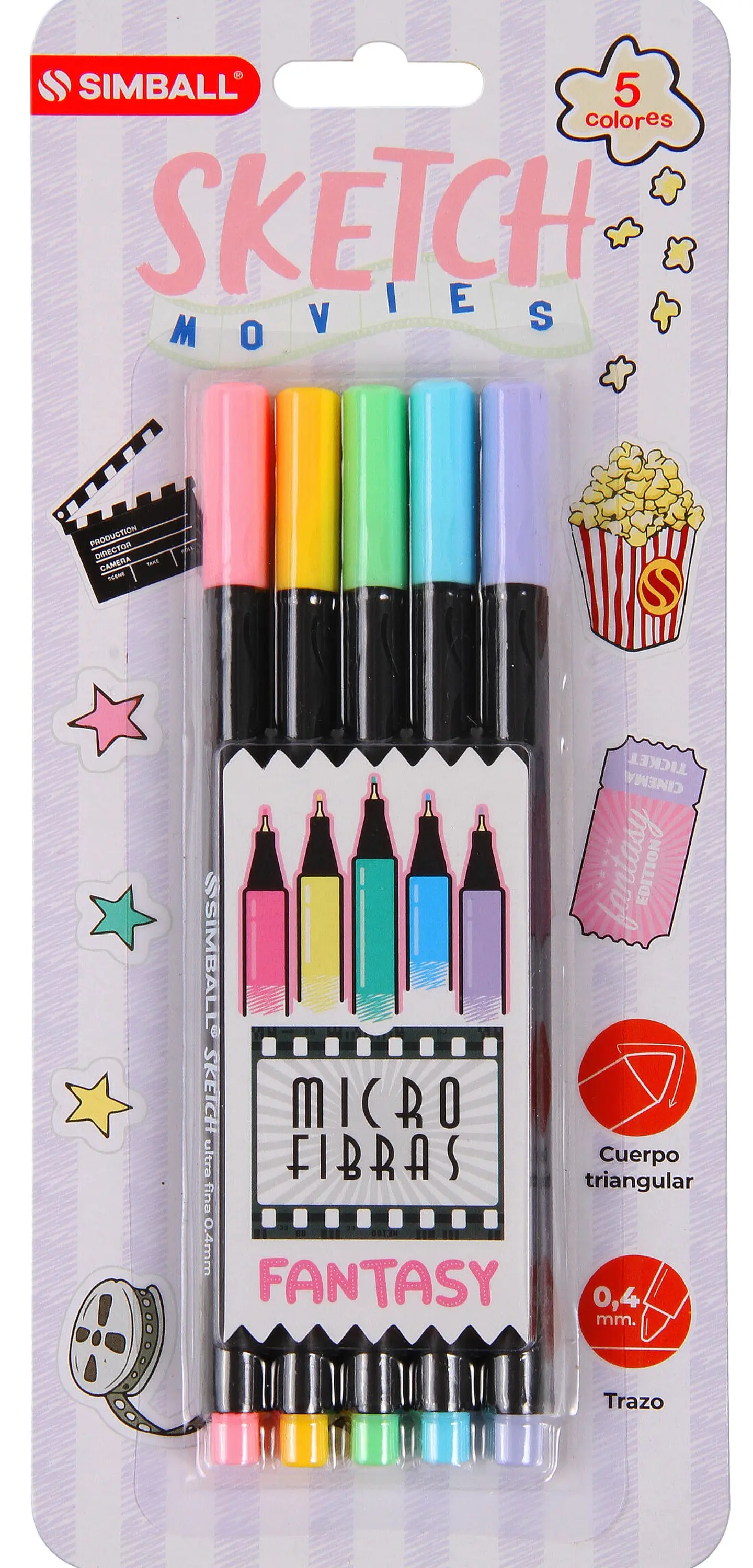 Microfibra Simball Sketch Fantasy 0.4mm Blister X5u 1