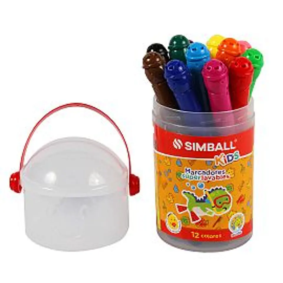 Marcador Simball Superlavables X 12u. Tubo 1