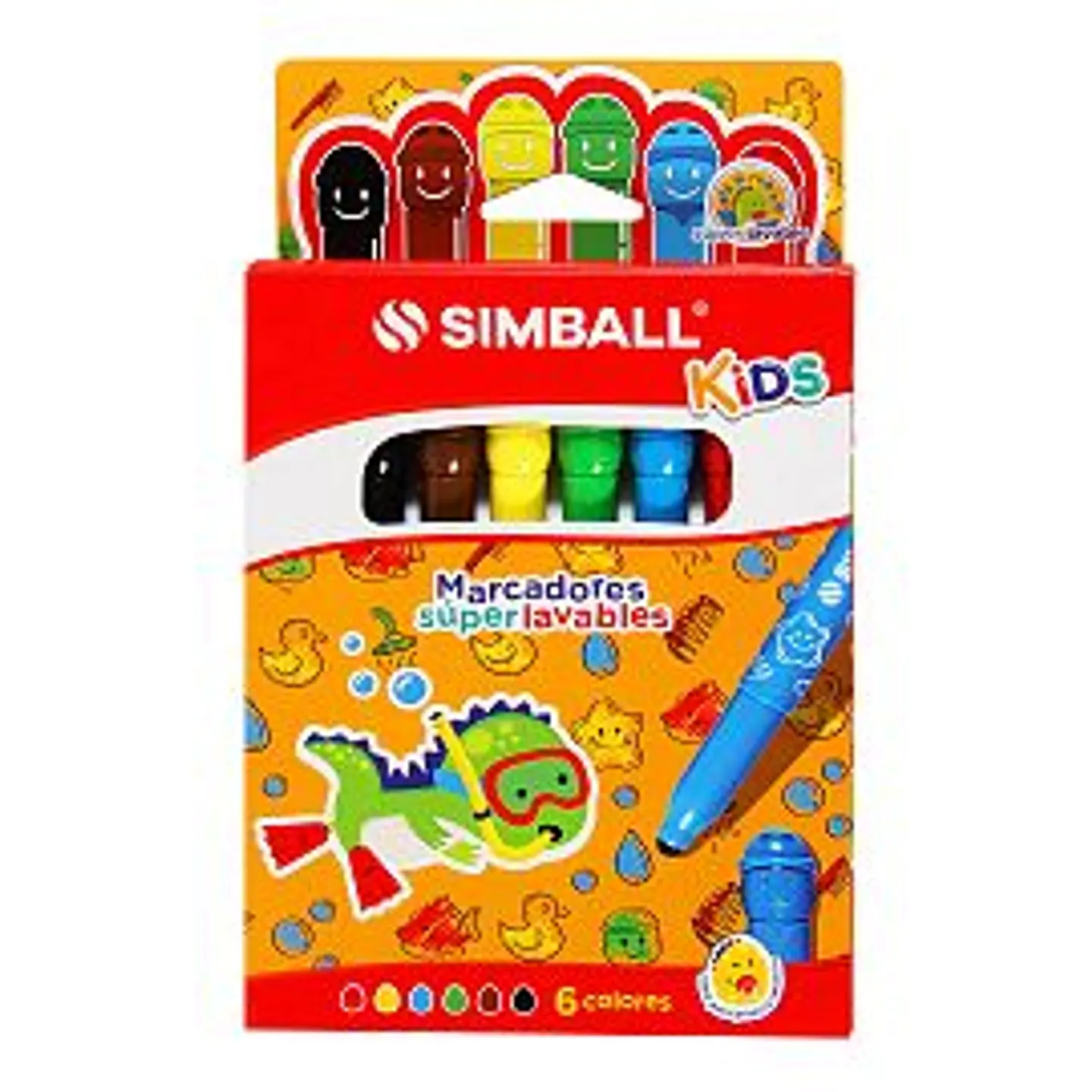 Marcador Simball Superlavables X 6u. 1