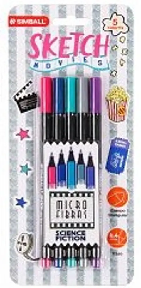 Microfibra Simball Sketch Fiction 0.4mm Blister X5u