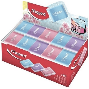 Goma De Borrar Maped Soft Pastel Essentials X40u. 1
