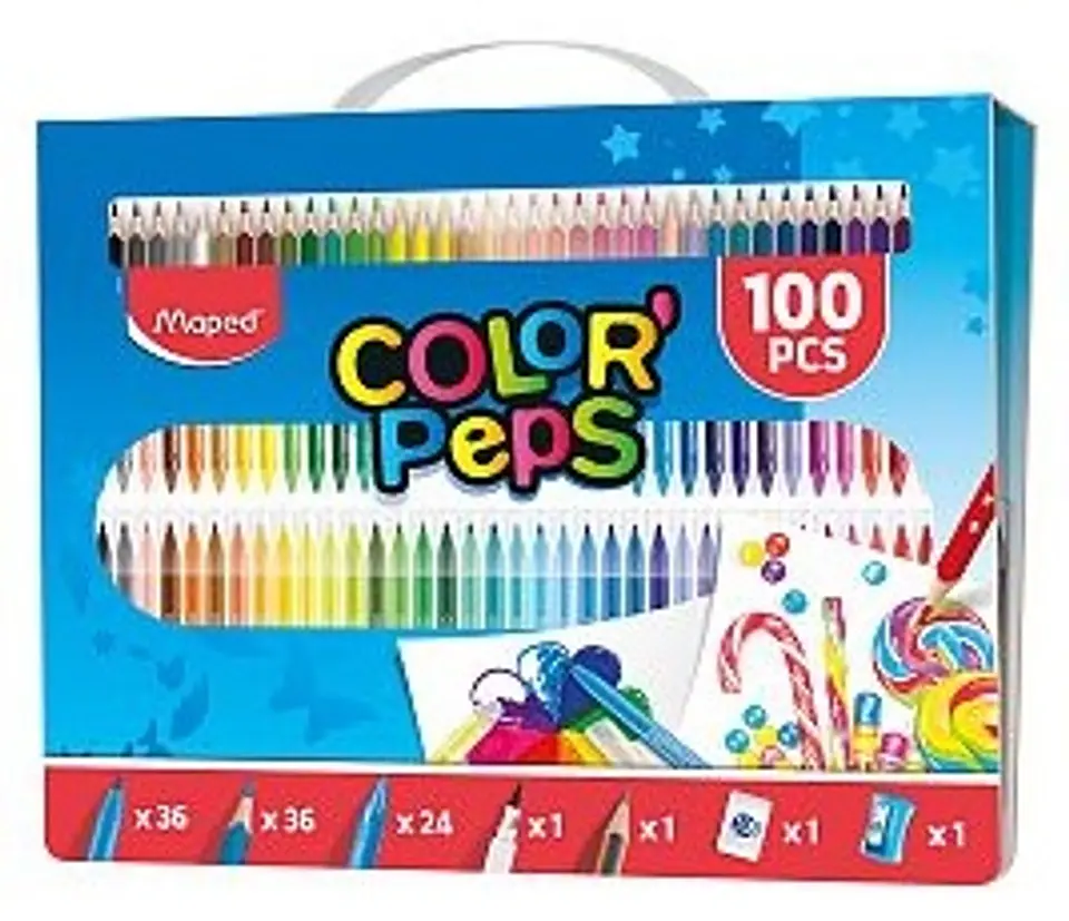 Kit Coloreo Maped Color Peps X100 Pcs 1