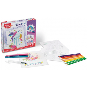 Kit Maped Para Colorear Aqua Art Unicornio X14 Piezas