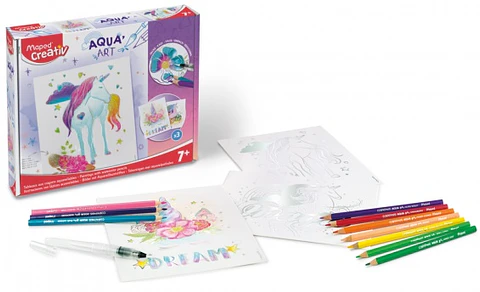 Kit Maped Para Colorear Aqua Art Unicornio X14 Piezas