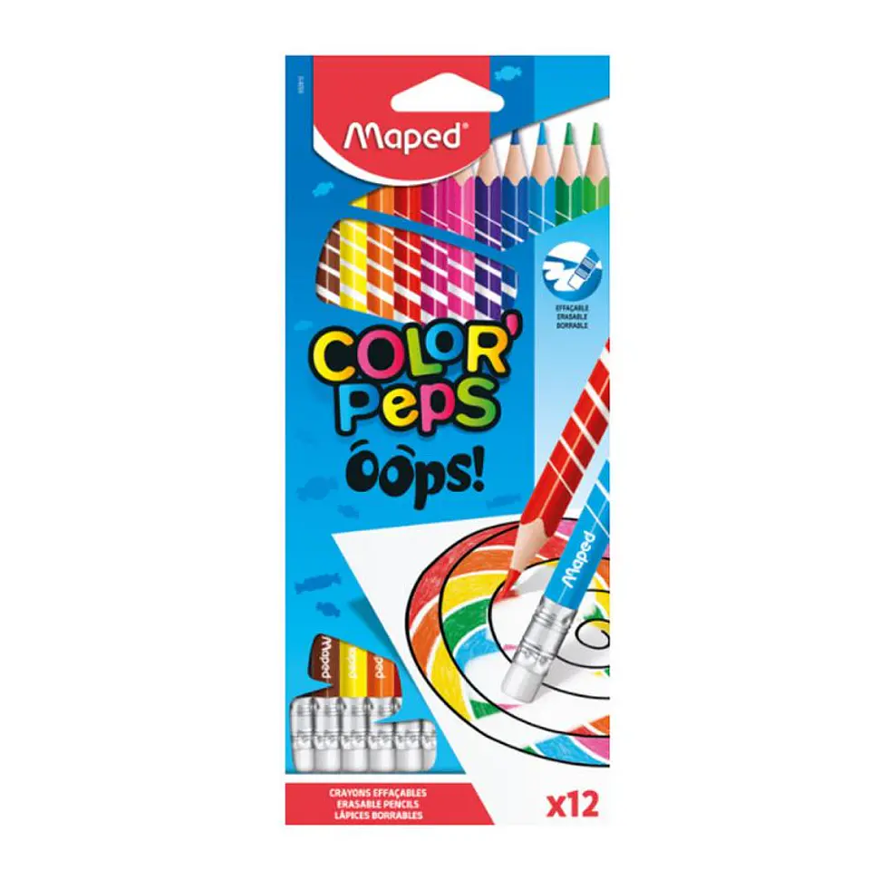 Lapiz Color Maped Color Peps X 12u. Largos Borrables 1