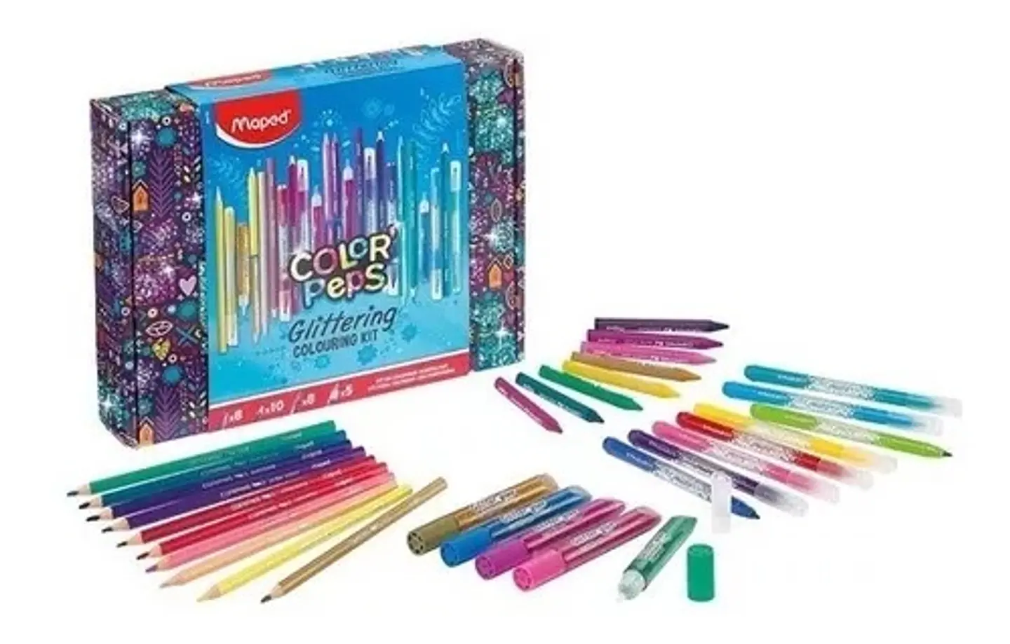Kit Maped Color Peps Glittering X31 Piezas 1