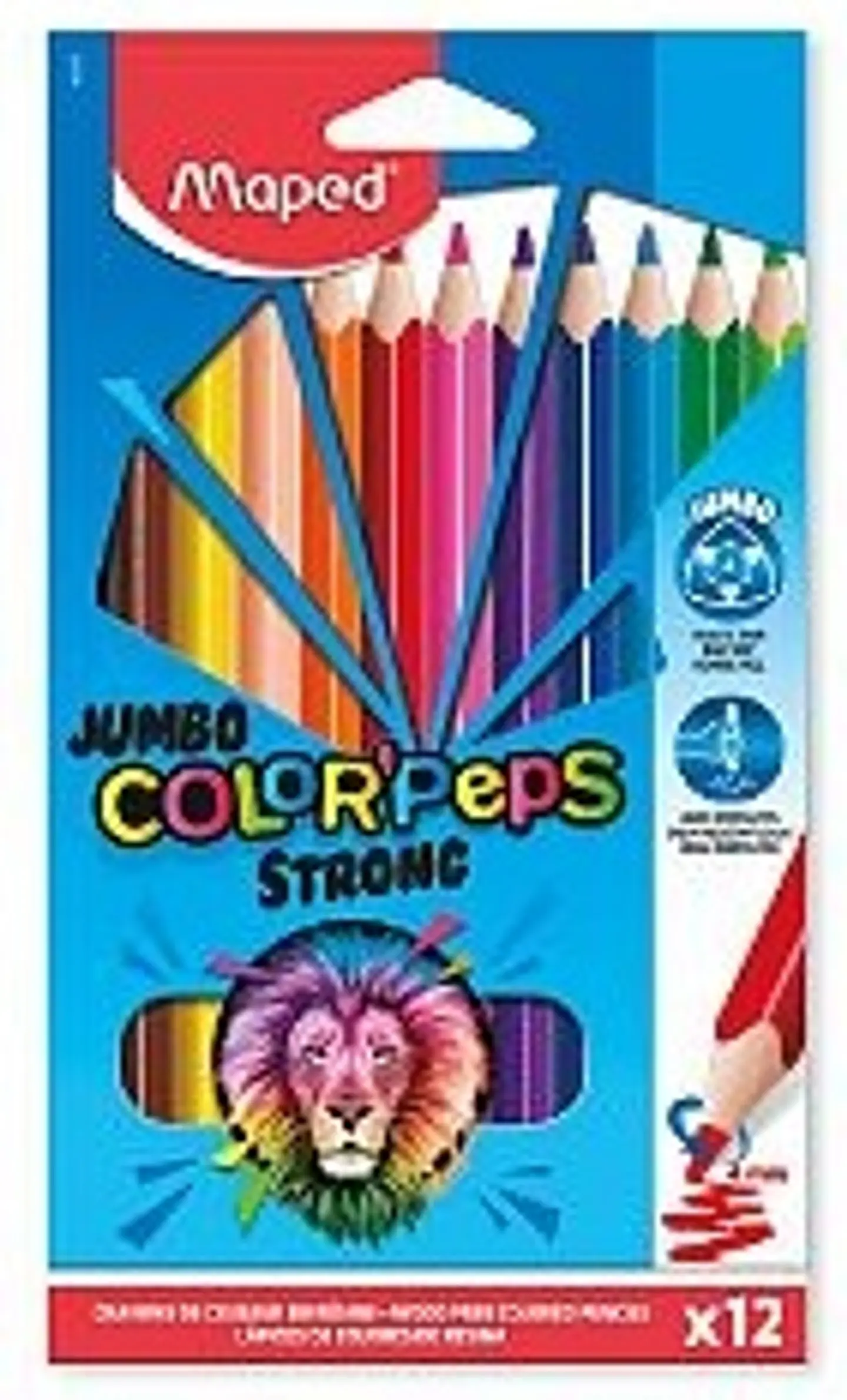 Lapices Maped Color Peps Jumbo Strong X12u 1