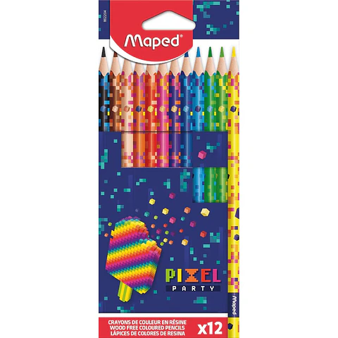 Lapices De Color Maped Pixel Party X12u