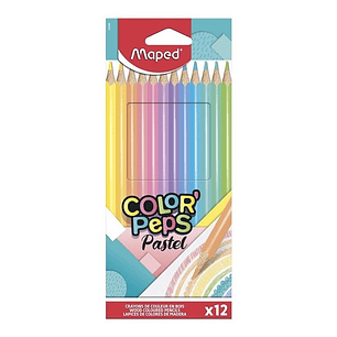 Lapiz Maped Color Peps Pastel X 12u. Largos