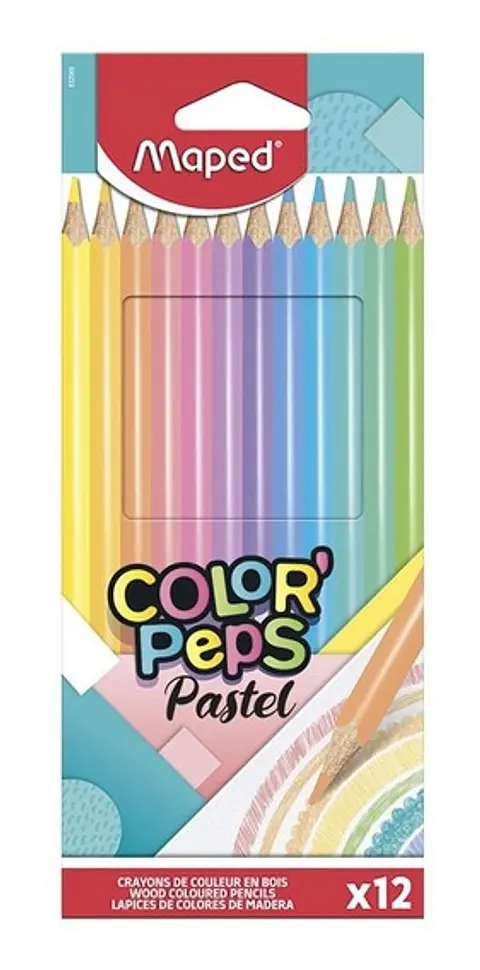 Lapiz Maped Color Peps Pastel X 12u. Largos