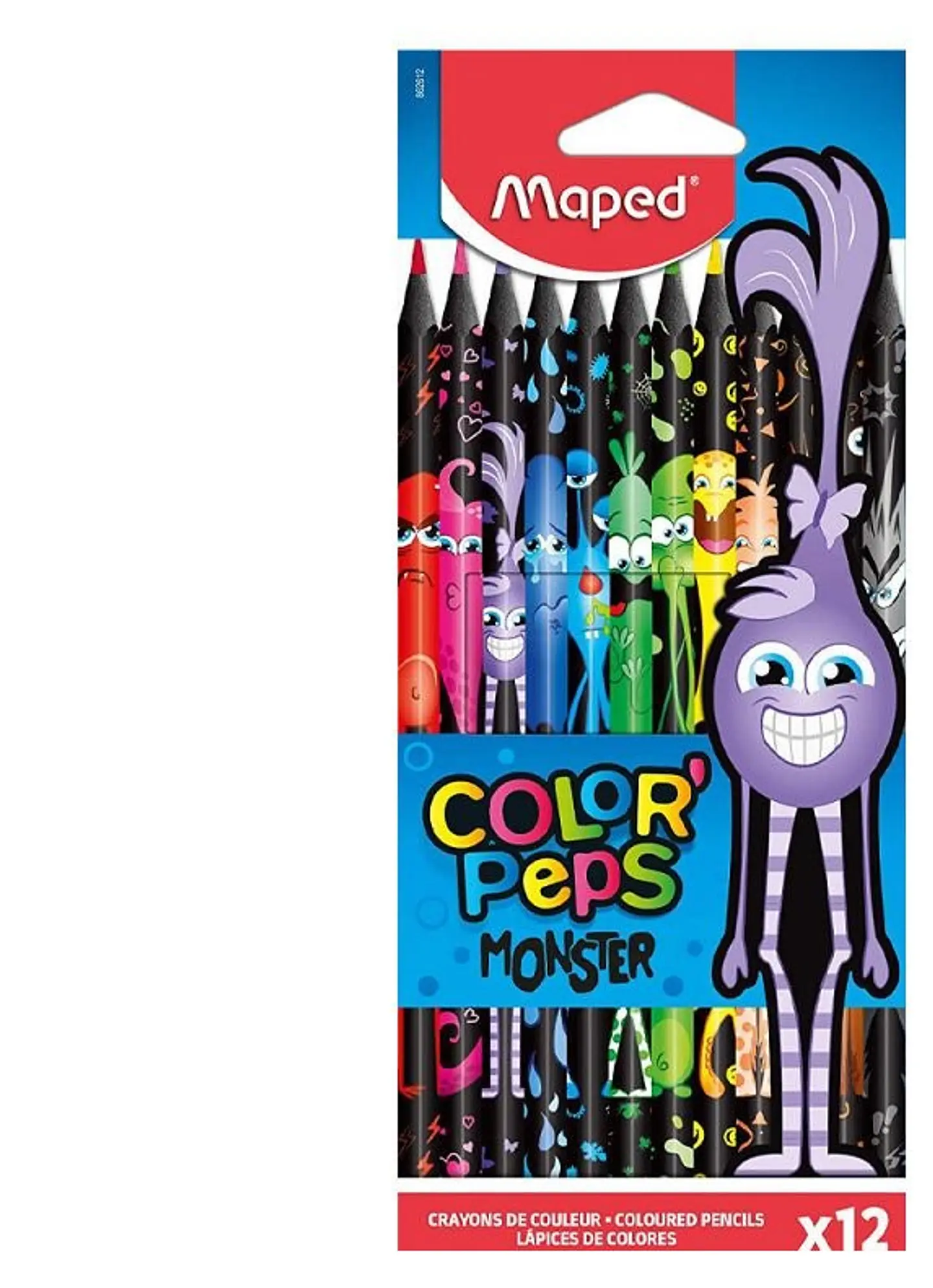 Lapiz Maped De Color Peps Decorados Monster X12 1