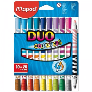 Marcador Escolar Maped Duo X10u. =20 Largos