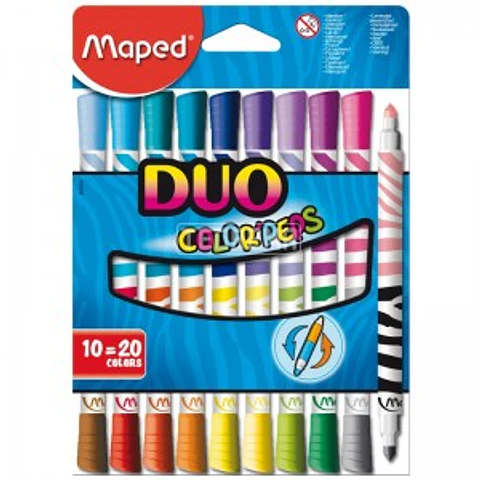 Marcador Escolar Maped Duo X10u. =20 Largos