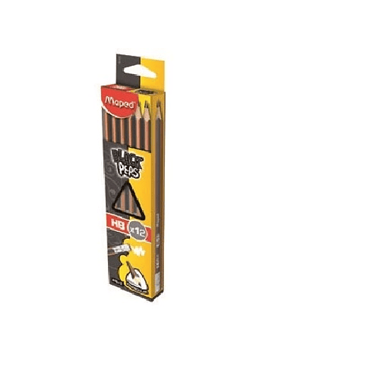 Lapiz Grafito Hb Maped Black Peps X12u. C/goma 1
