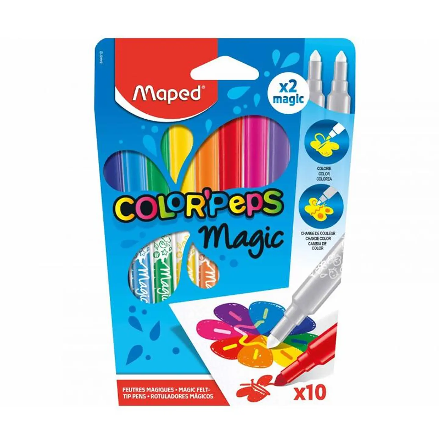 Marcador Escolar Maped Color Peps Magic X10u. (8 Col+2 Reveladores) 1