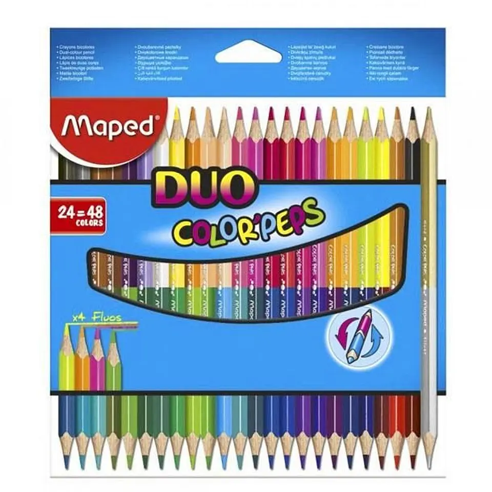 Lapiz Color Maped Bicolor Peps Estuche X24u. 1