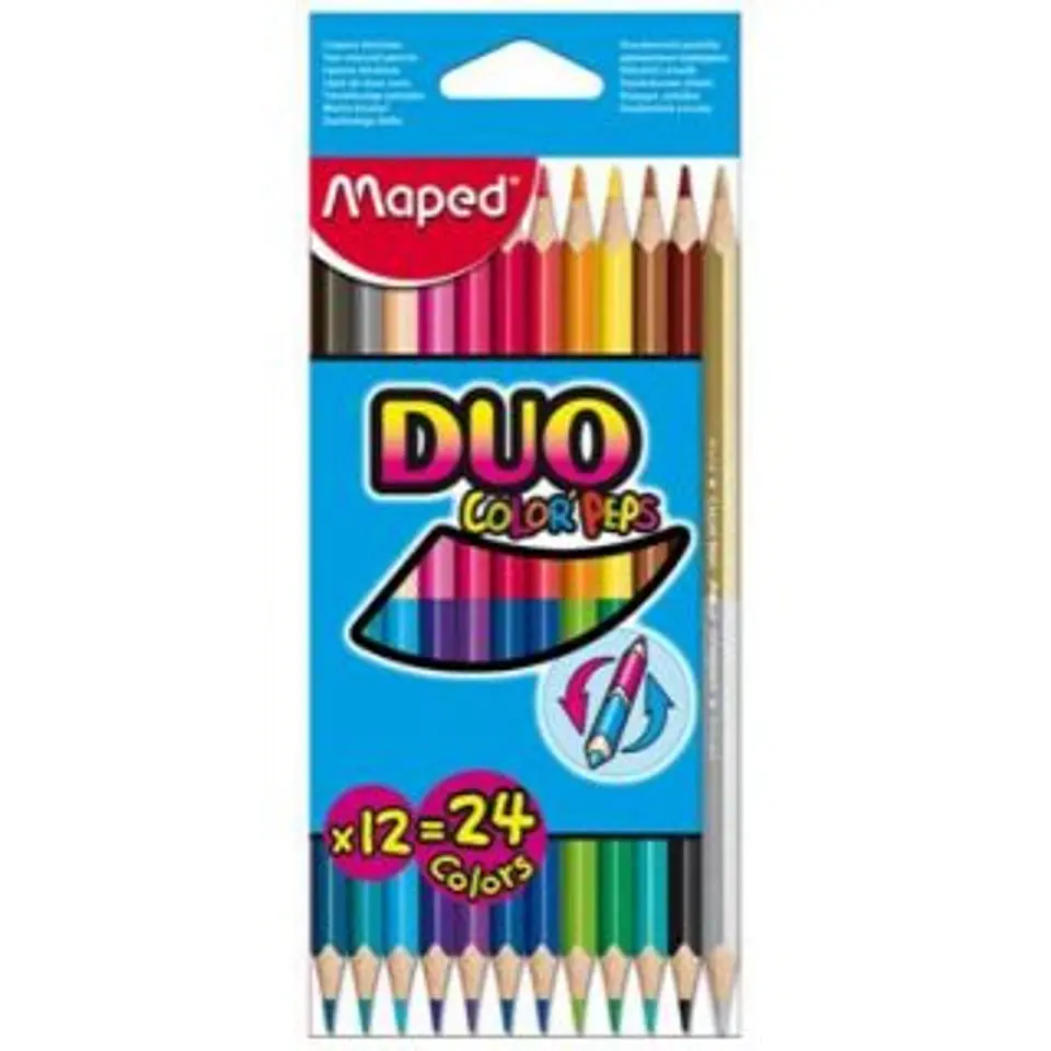 Lapiz Color Maped Bicolor Color Peps X12u.largos 1