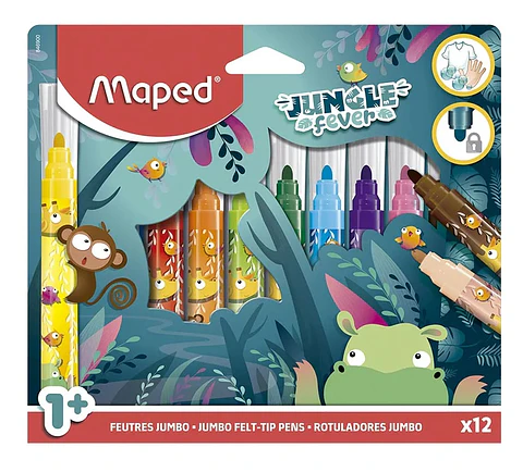 Marcadores Maped Jumbo Jungle Fever X12u