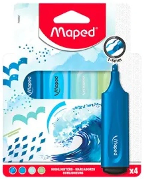 Resaltador Maped Fluo Peps Metalizado/pastel Glitter X4u