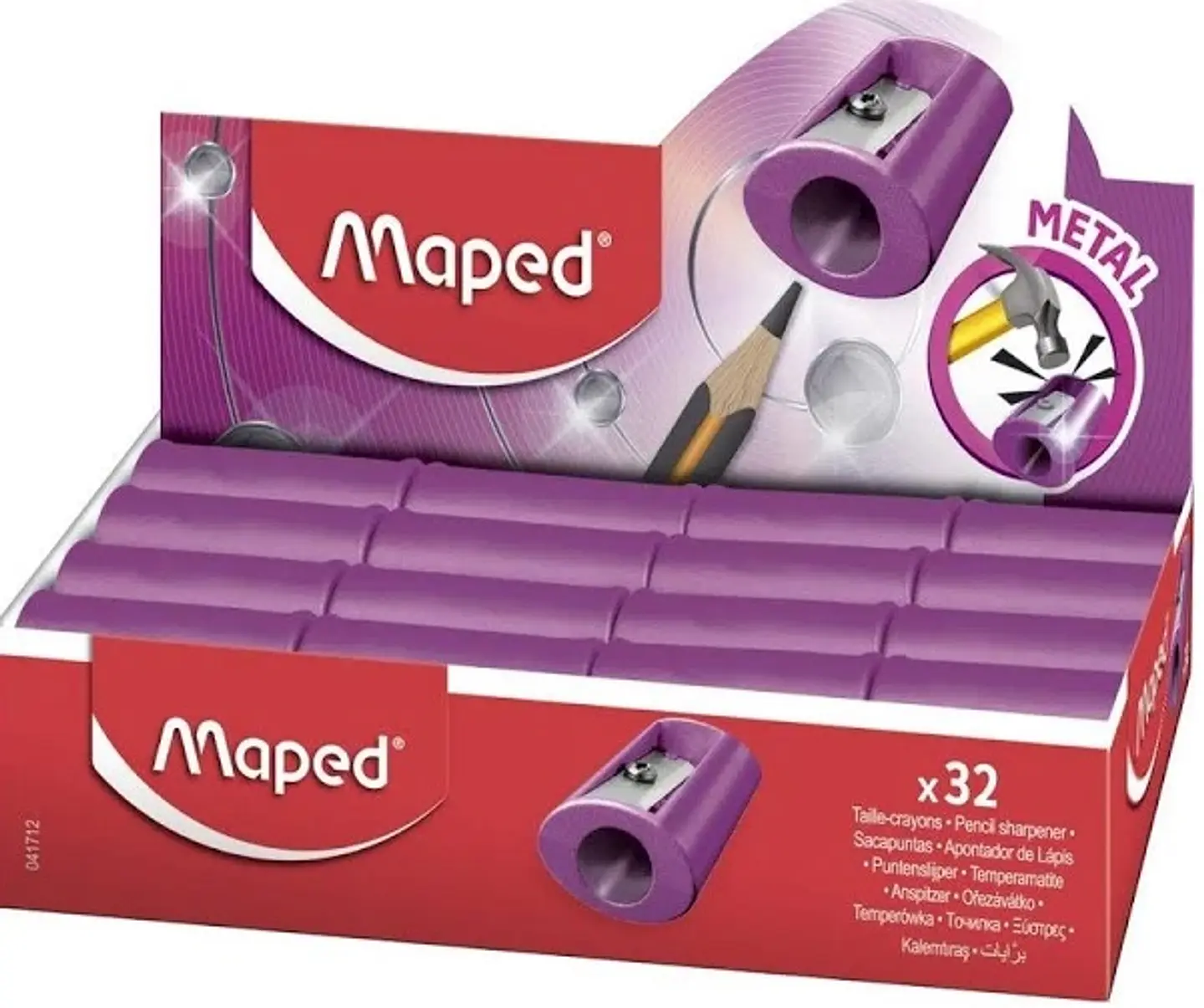 Sacapuntas Metal Maped Satelite Rosa 1 Filo X32 1