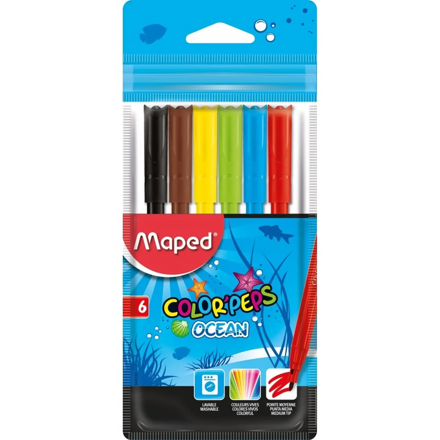 Marcador Escolar Maped Ocean X6u. 1