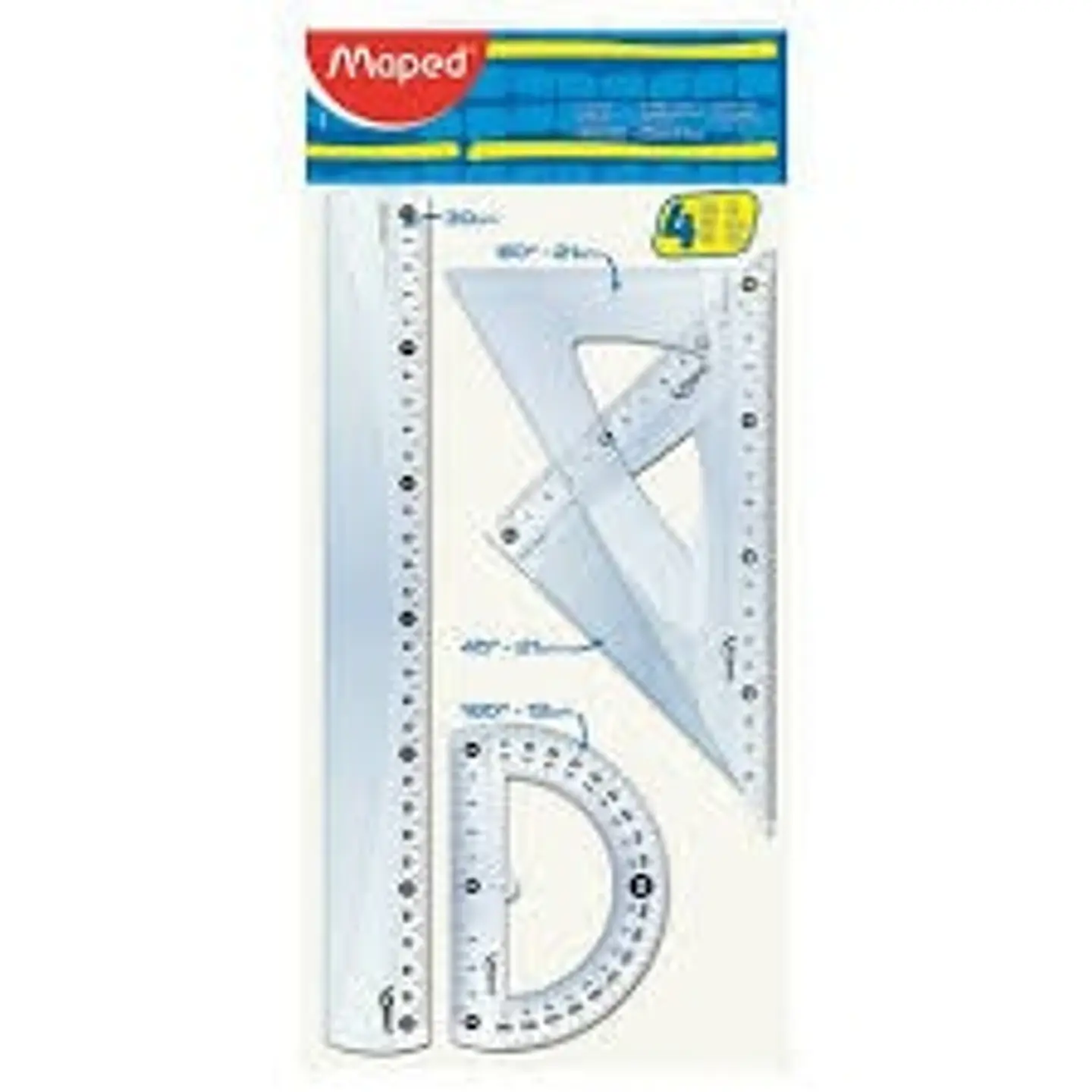 Set Geometria Maped Essential 20 Cm Bolsa X 4u. 1