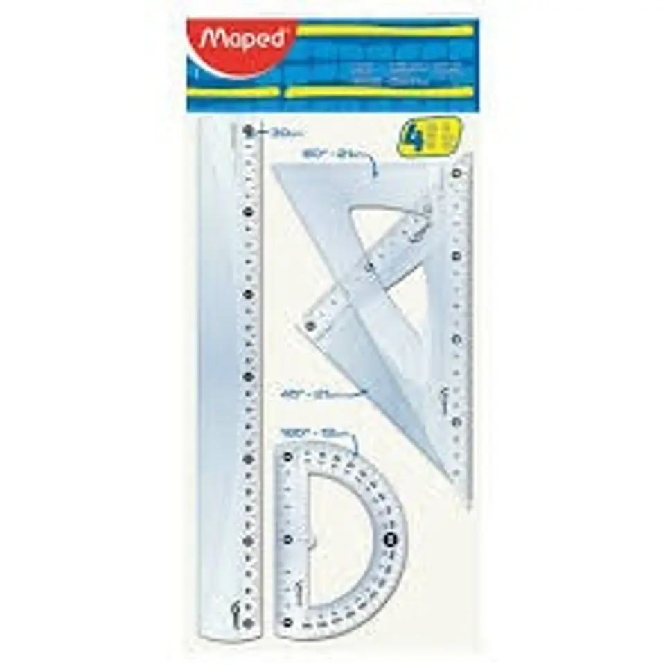 Set Geometria Maped Essential 20 Cm Bolsa X 4u. 1