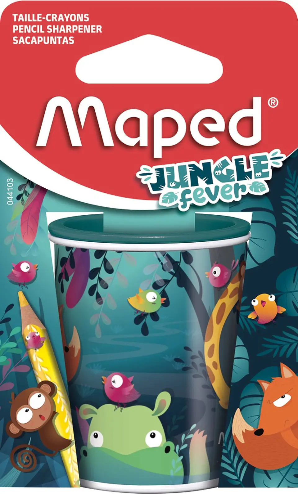 Sacapuntas Maped Lata Jungle Fever 1
