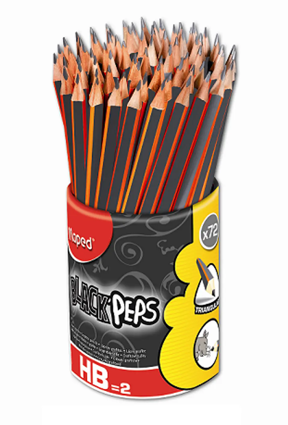 Lapiz Grafito Maped Black Peps Tubo X72u. 1
