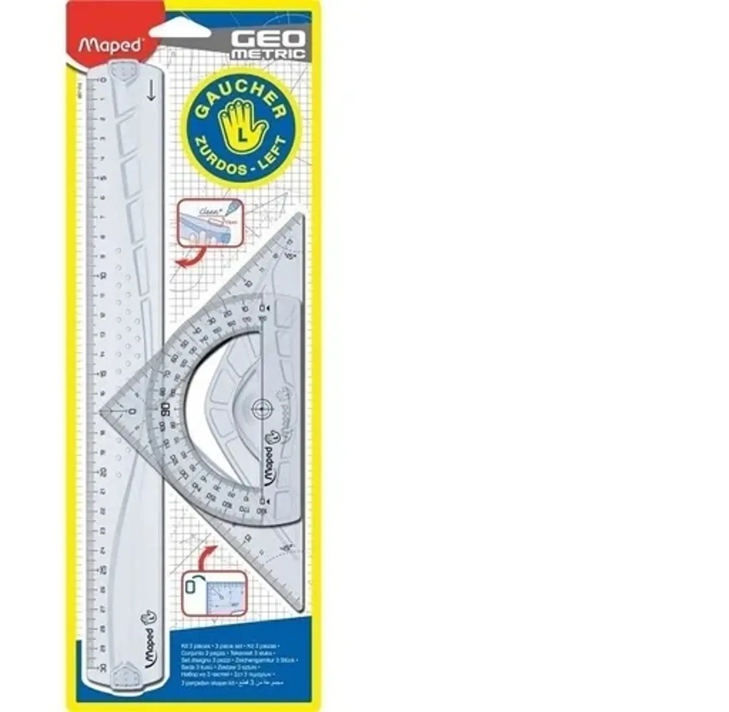 Set Geometria Maped 3 Piezas Para Zurdos 1