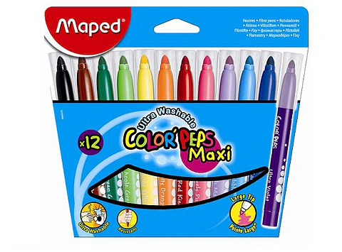 Marcador Escolar Maped Peps Jumbo X12u.