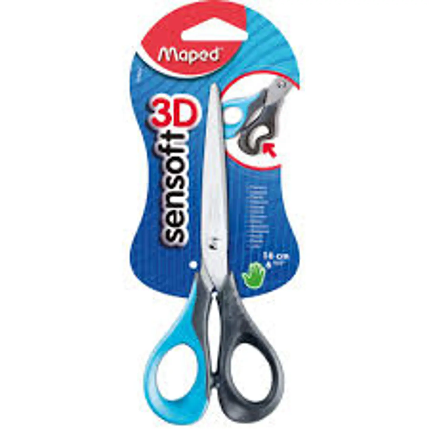 Tijera Maped 16 Cm Sensoft 3d Zurdos 1