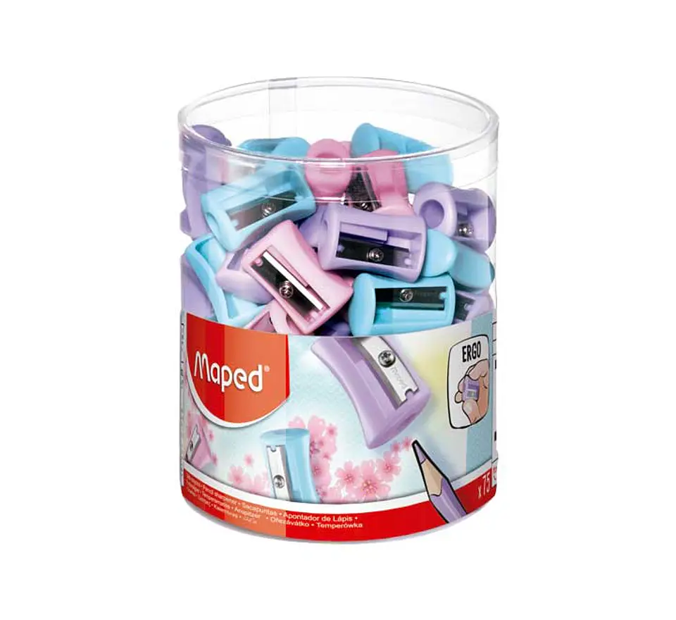 Sacapuntas Plastico Maped Vivo Pastel X75u 1