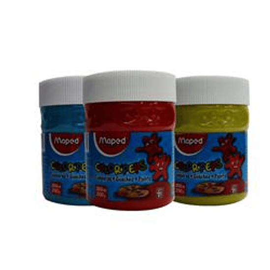 Tempera Maped Pote X200 Grs Color Peps Metalizado Oro/plata 1