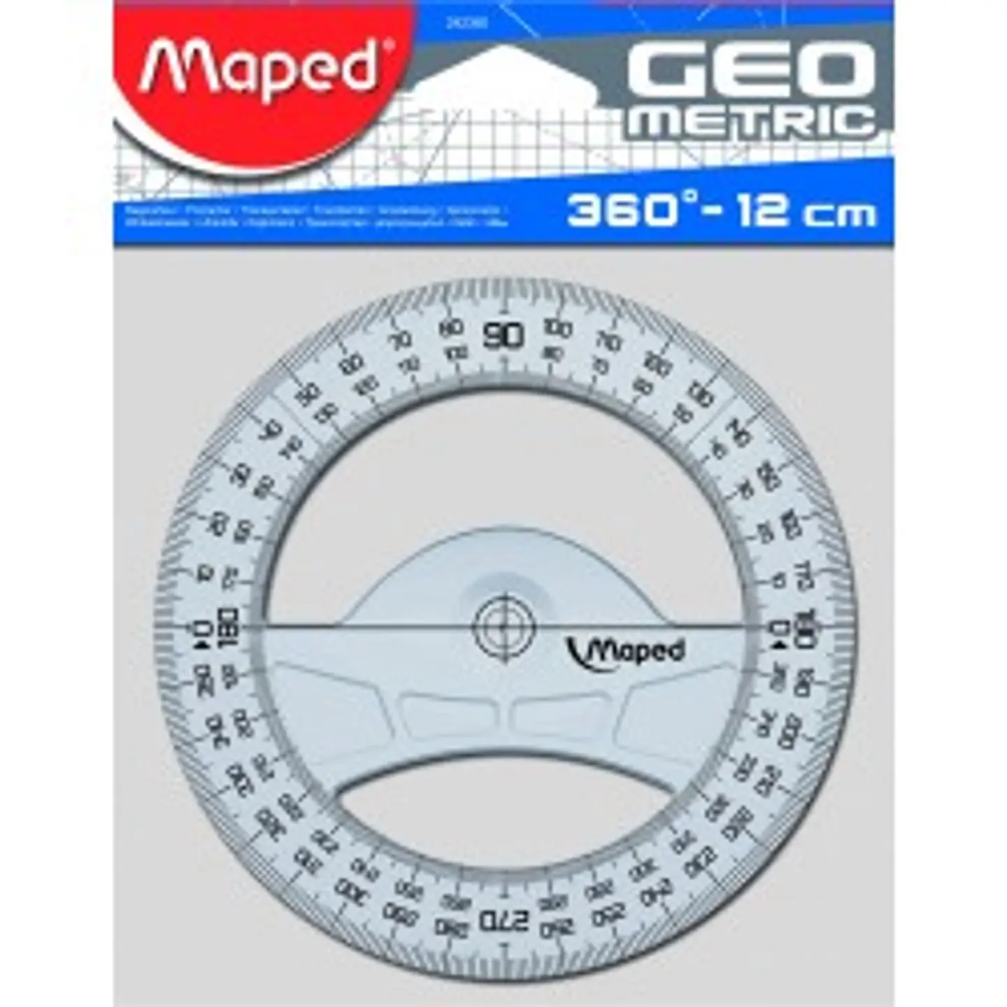 Transportador Maped Geo Metric 360° X 12 Cm Bolsa X 1 1