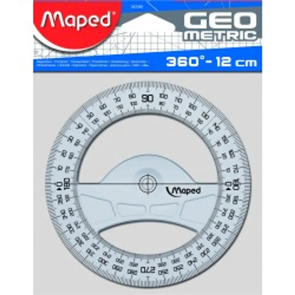 Transportador Maped Geo Metric 360° X 12 Cm Bolsa X 1 1