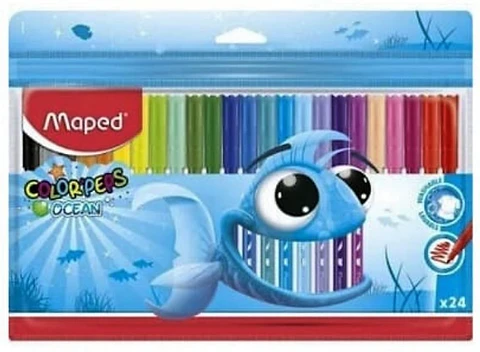 Marcador Escolar Maped Color Peps Ocean X24u.