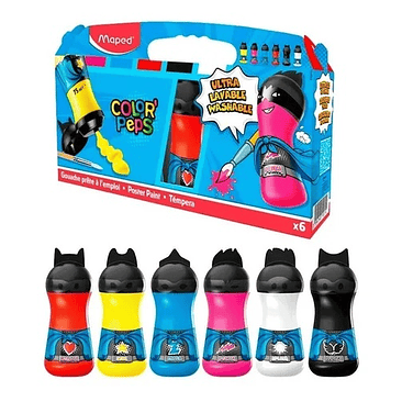 Set De Temperas Maped 3 Fluo + 2 Metalizadas. 1