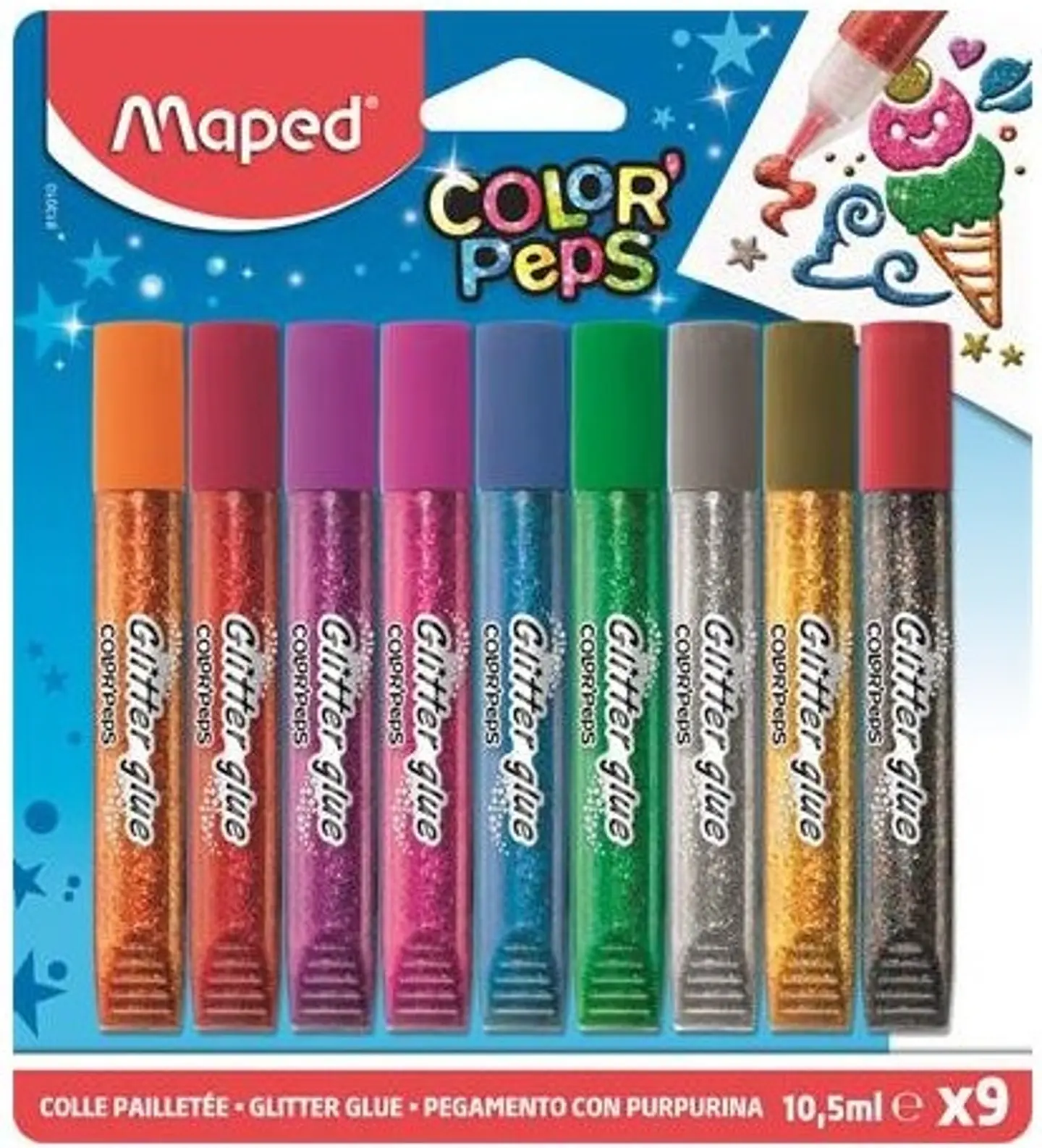 Adhesivo Maped Glitter Tubo 10.5ml X9u 1