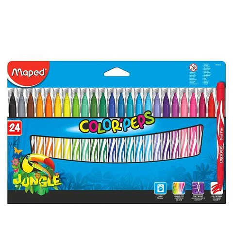 Marcador Escolar Maped Jungle X24u.