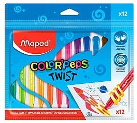 Crayones De Cera Maped Twist X12
