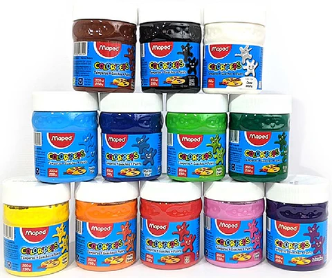 Tempera Maped Pote X 250g. V/colores