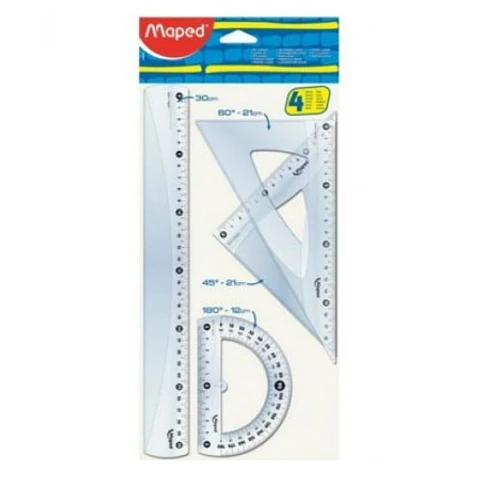 Set Geometria Maped Essential 30 Cm Bolsa X 4u.