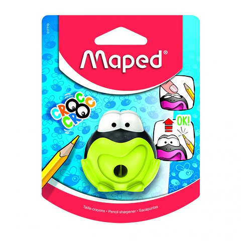 Sacapuntas Plastico Maped Croc Croc Indicador Display X 24 C/u