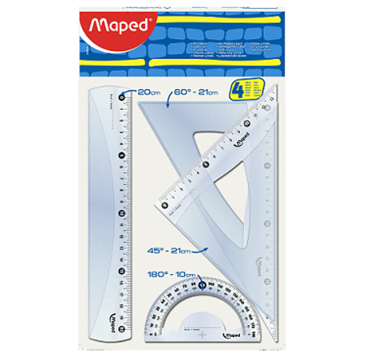 Set Geometria Maped Blister X 4 Piezas Eco 1