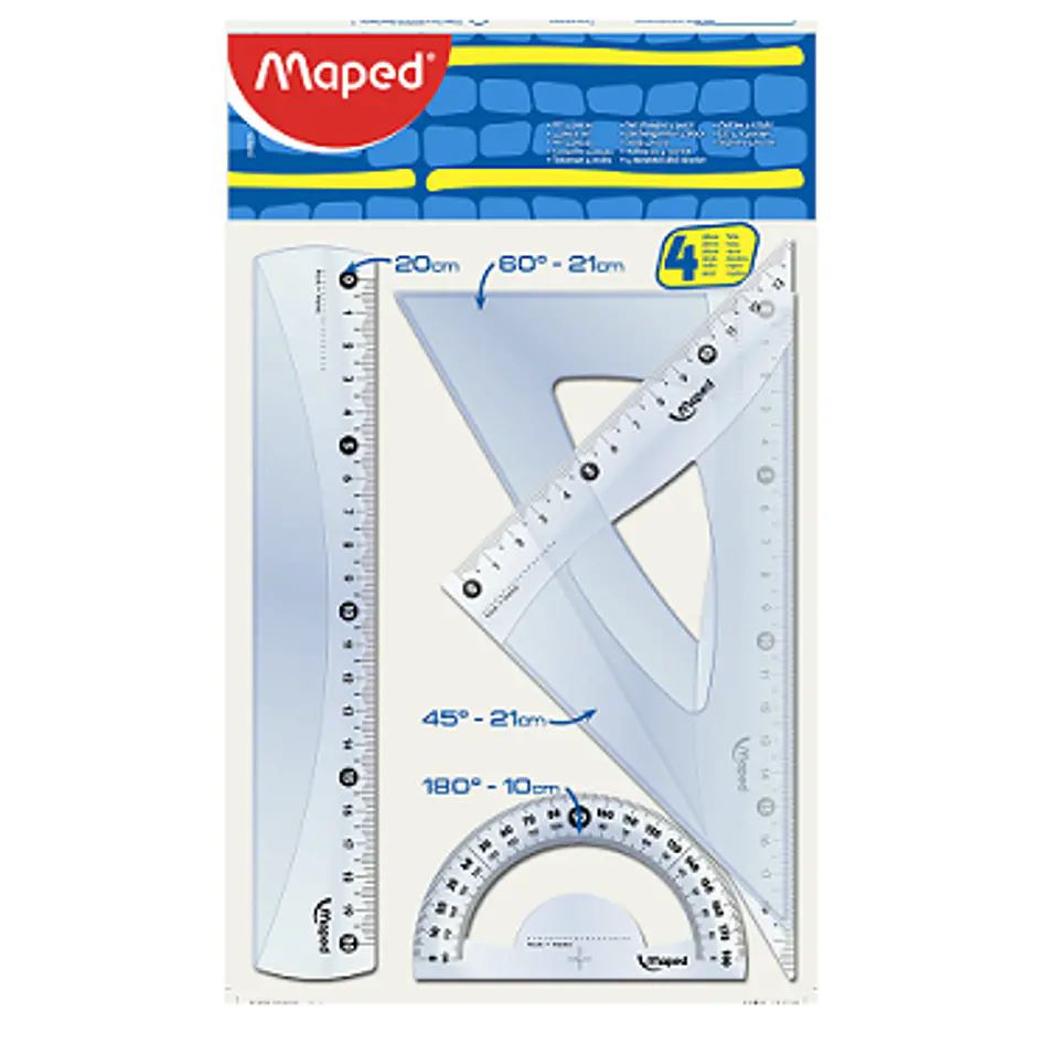 Set Geometria Maped Blister X 4 Piezas Eco 1