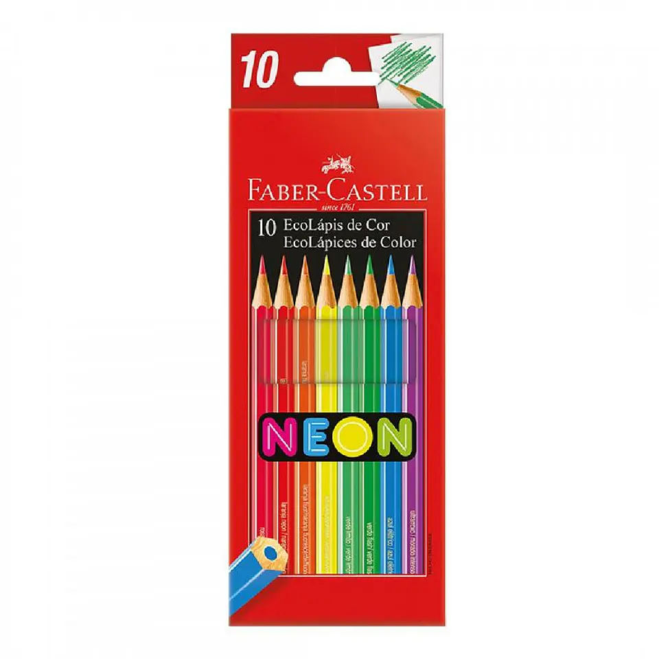 Lapiz Faber Ecolapiz Neon Largo X 10u. 1